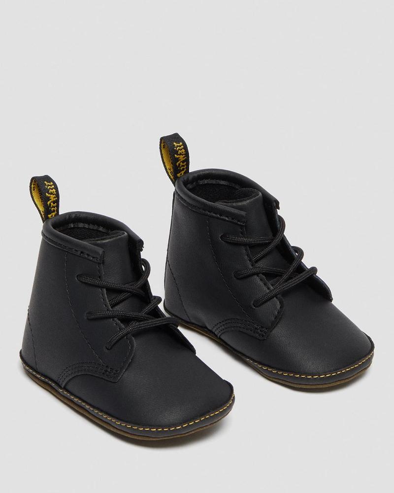 Dr Martens Newborn 1460 Auburn Leren Booties Vrijetijdslaarzen Kinderen Zwart | NL 159PJJ